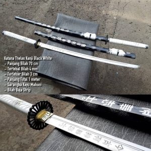Katana Thelas Kanji Black White